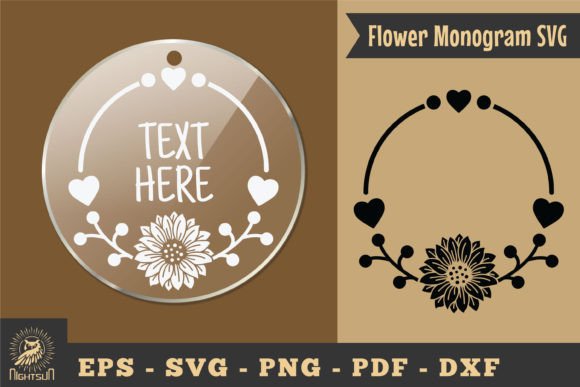Download Flower Monogram SVG, Monogram Silhouette - Silhouette Collection