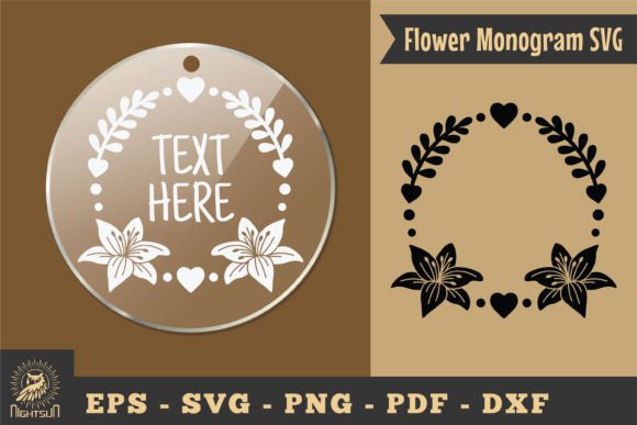 Download Flower Monogram SVG, Monogram Silhouette - Silhouette Collection