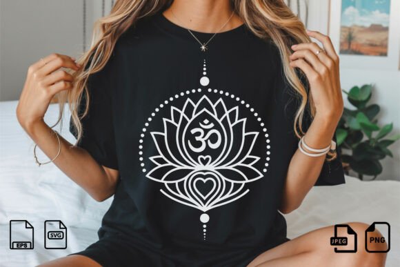 Download Om Lotus Spiritual SVG - Lotus Collection
