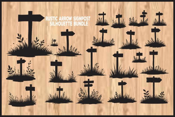 Download Rustic Arrow Signpost Silhouette Bundle - Silhouette Collection