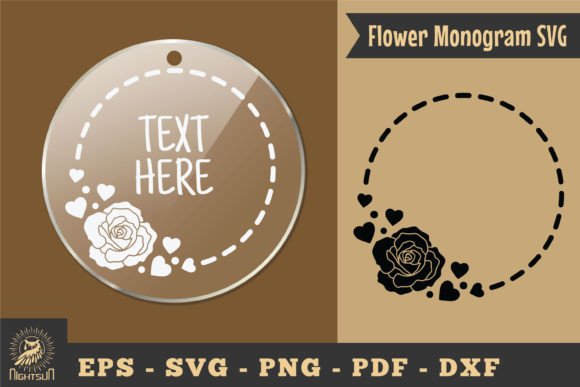 Download Flower Monogram SVG, Monogram Silhouette - Silhouette Collection