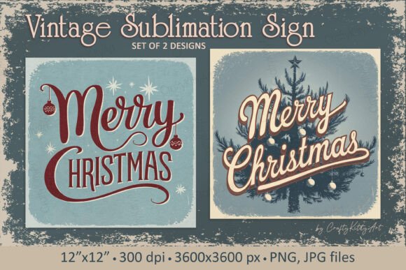 Download Merry Christmas Vintage Retro Sign - Retro sign Collection
