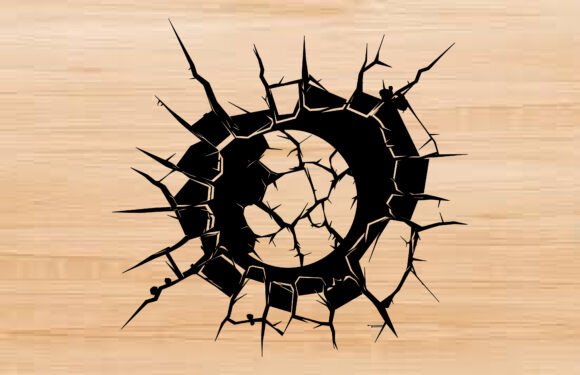 Download Sport Ball Breaking Wall SVG Silhouette - Silhouette Collection