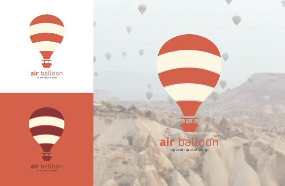 Download Minimalist Air Balloon Logo Vector Icon - Premium Bundle