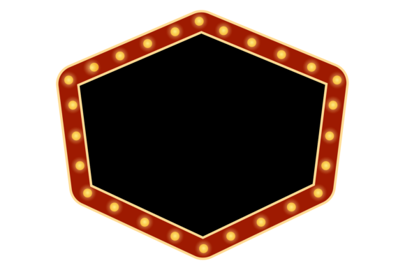 Download Retro Sign in Lightbulb Frame. Cinema Bi - Retro sign Collection