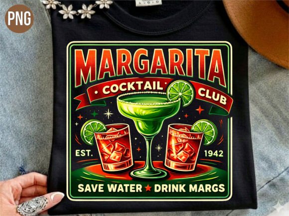 Download Margarita Cocktail Club Retro Sign PNG - Retro sign Collection