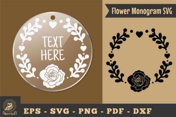 Download Flower Monogram SVG, Monogram Silhouette - Silhouette Collection