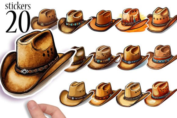 Download Cowboy Hat Printable Stickers PNG - Premium Resources