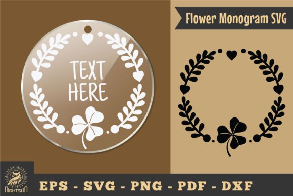 Download Flower Monogram SVG, Monogram Silhouette - Silhouette Collection