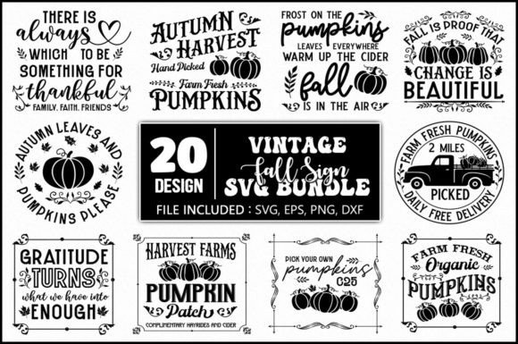 Download Fall Vintage Sign SVG Bundle, Retro Sign - Retro sign Collection