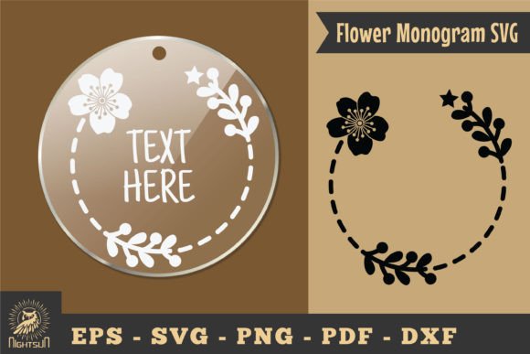 Download Flower Monogram SVG, Monogram Silhouette - Silhouette Collection