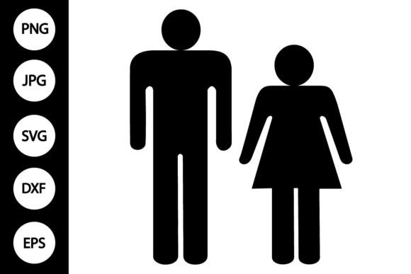 Download Silhouette Male Female Sign SVG - Silhouette Collection